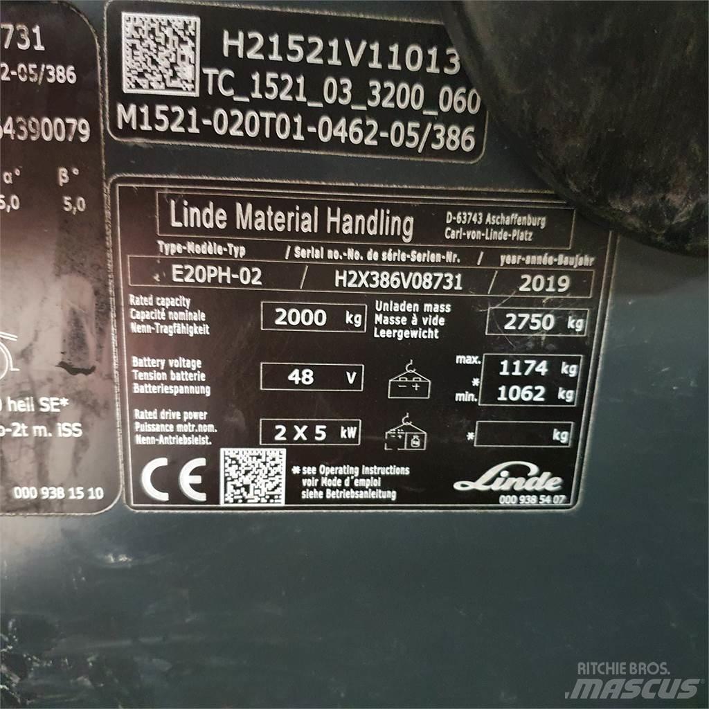Linde E20PH Electric forklift trucks