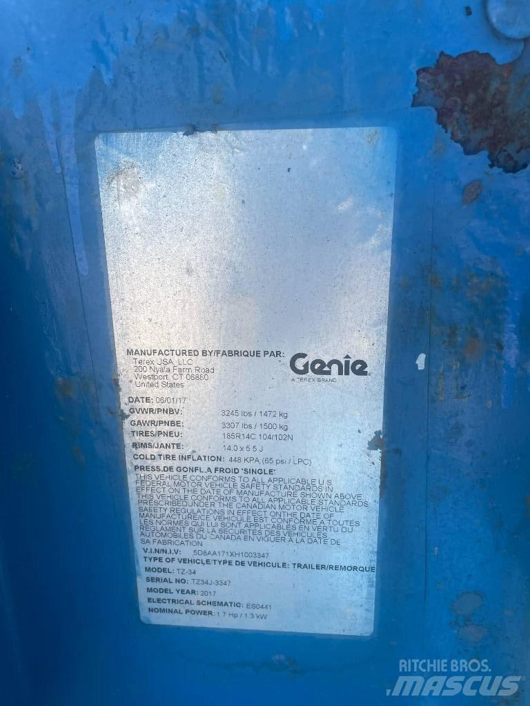Genie TZ-34/20 Trailer mounted platforms