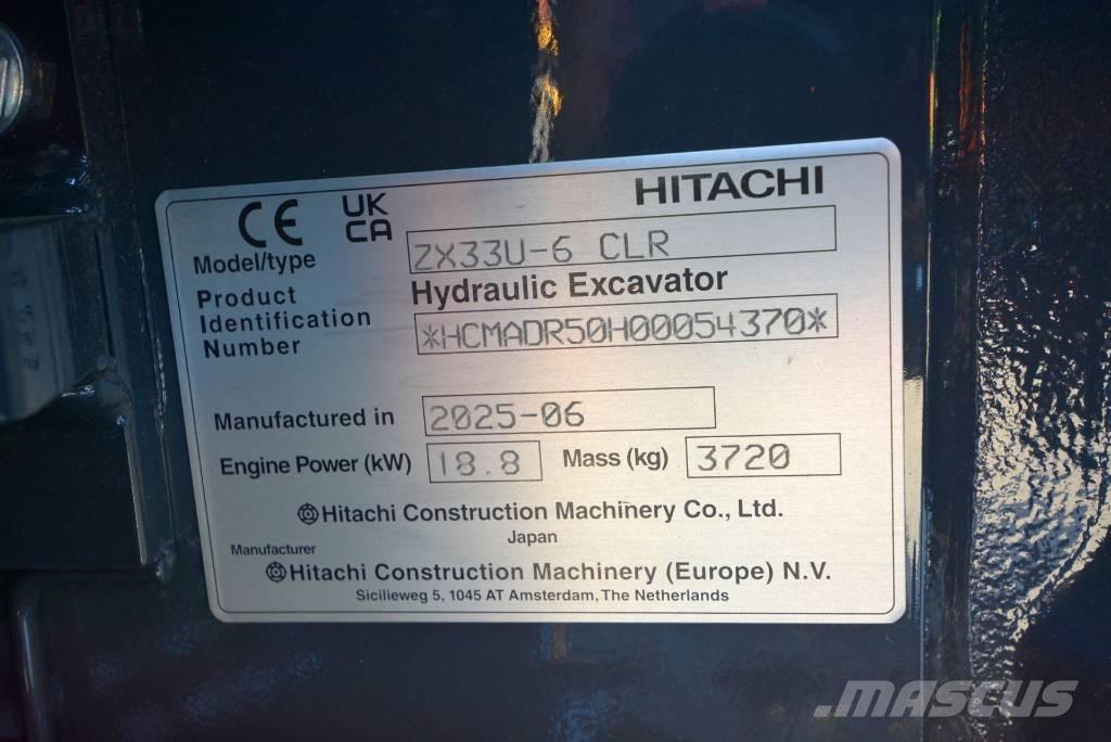 Hitachi ZX 33 U-6 Mini excavators < 7t (Mini diggers)