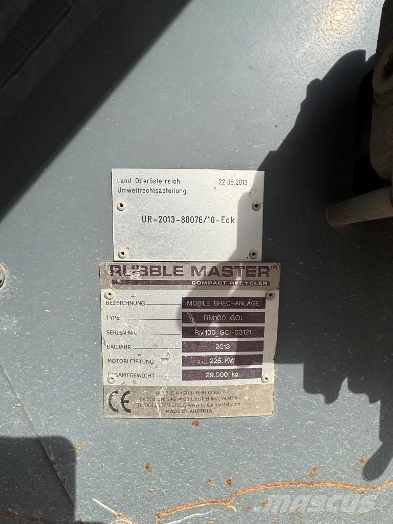Rubble Master RM 100 Mobile crushers