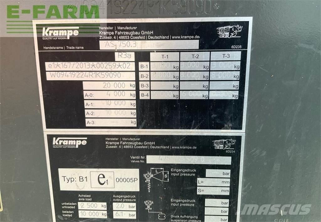 Krampe as 750 Grain / Silage Trailers