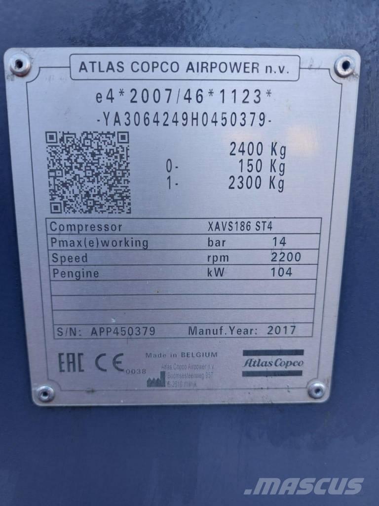 Atlas Copco XAVS186 Compressors