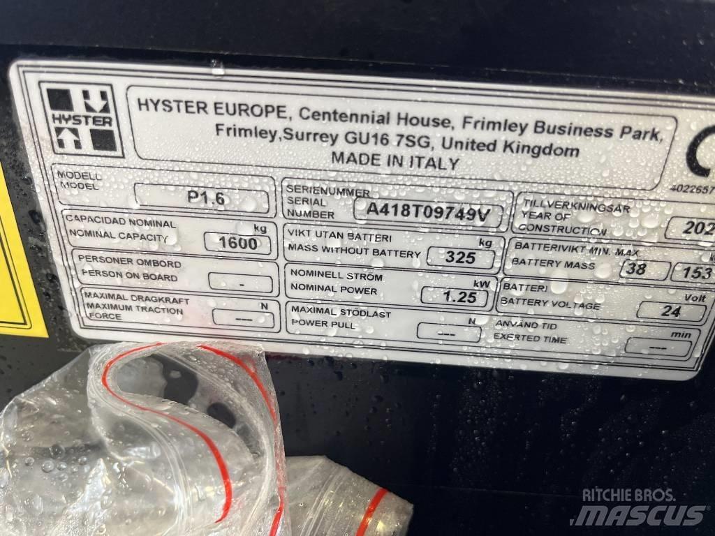 Hyster P 1.6 Low lifter