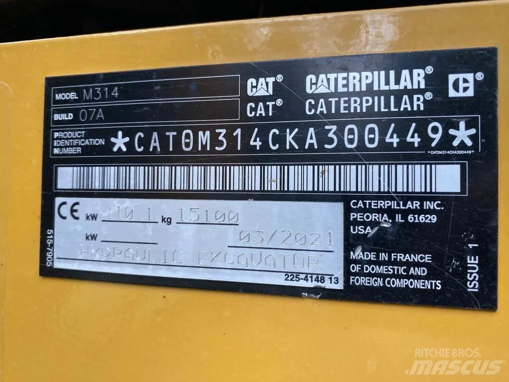 CAT 314 Next gen Wheeled excavators