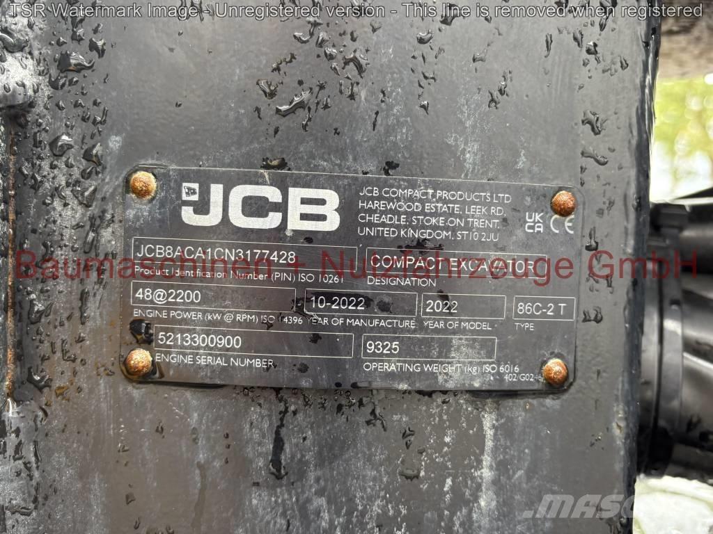 JCB 86C-2 TAB -Demo- Mini excavators  7t - 12t