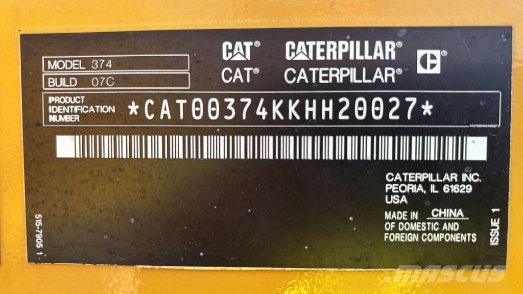 CAT 374 Crawler excavators