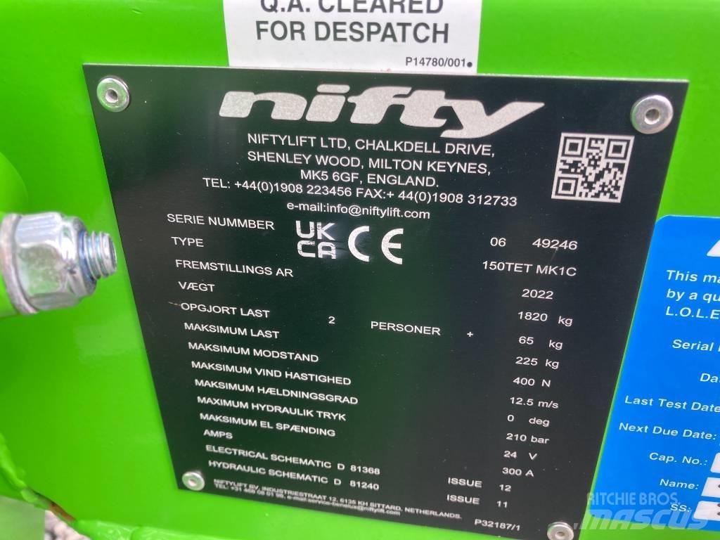 Niftylift 150TET Trailer mounted platforms