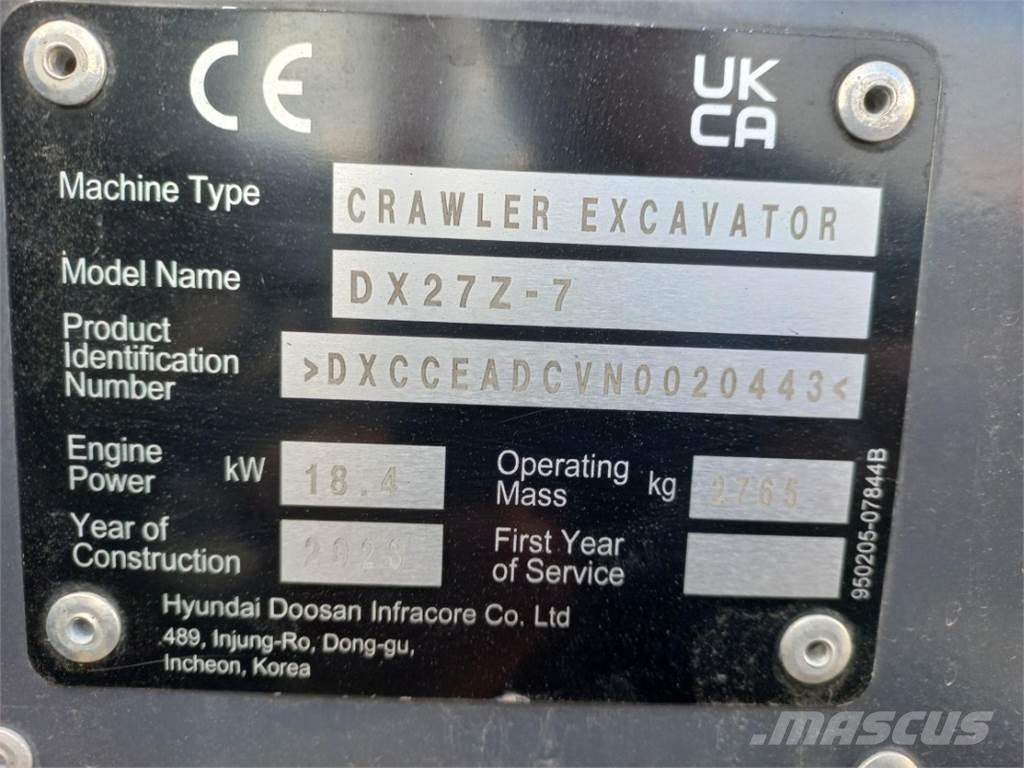 Develon DX27Z-7 Farm machinery