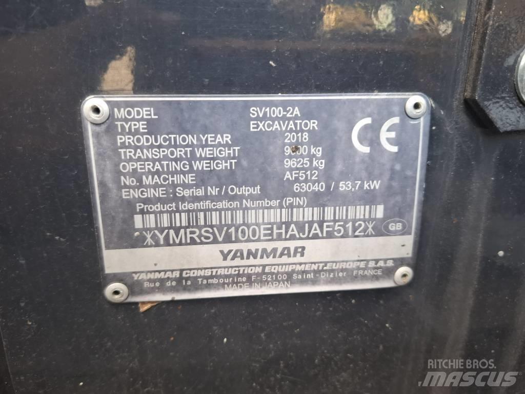 Yanmar SV 100-2A Mini excavators  7t - 12t