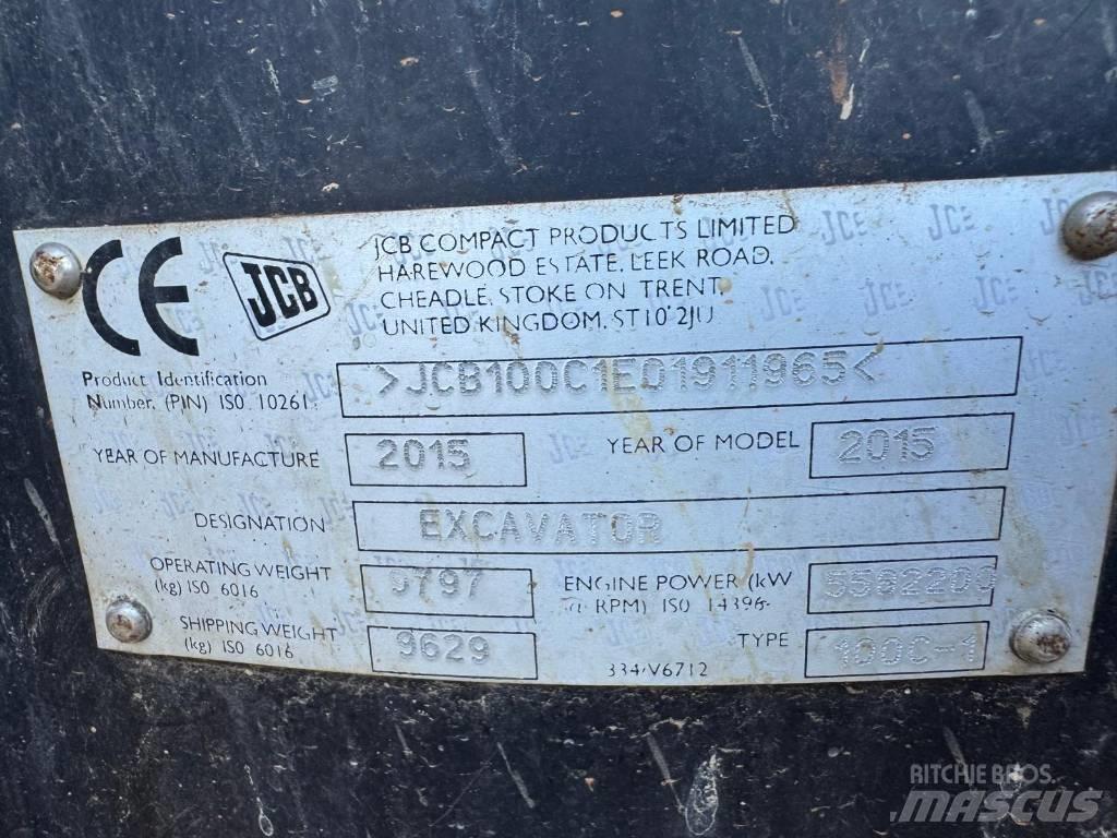 JCB 100 C-1 Mini excavators  7t - 12t