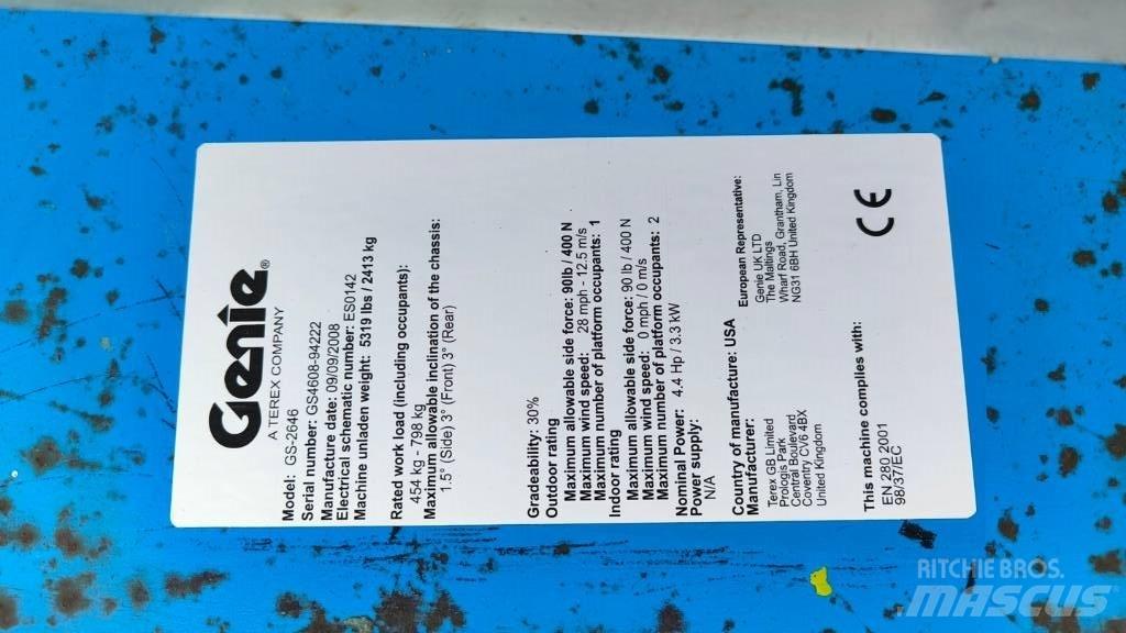 Genie GS 2646 Scissor lifts