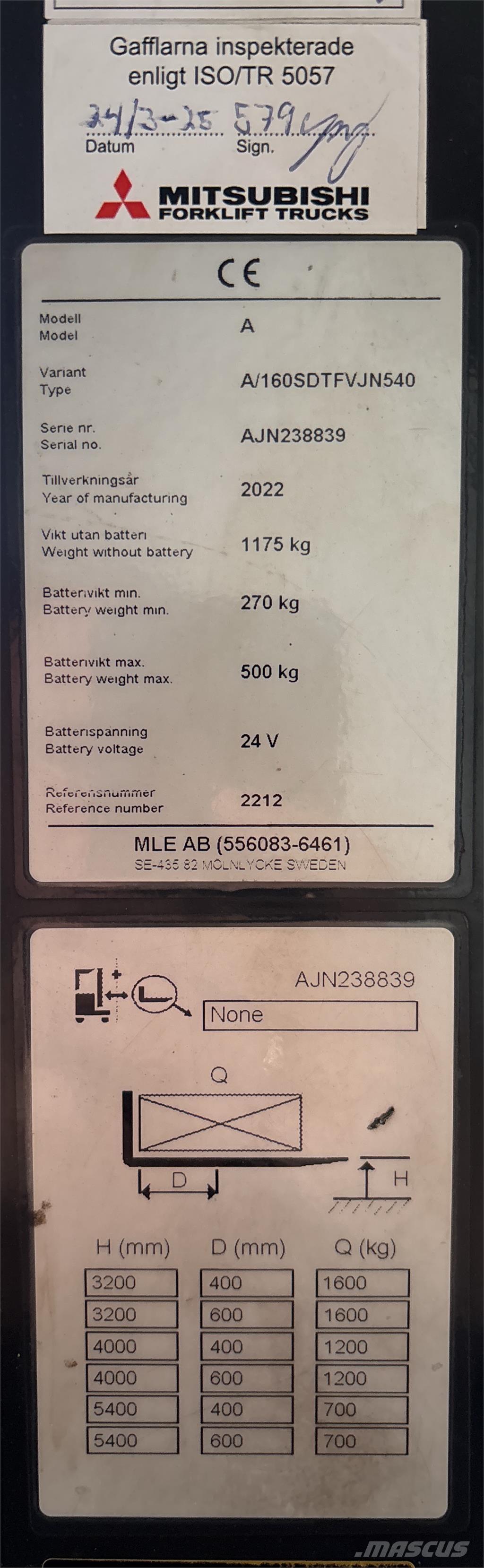 Atlet A160 Self propelled stackers