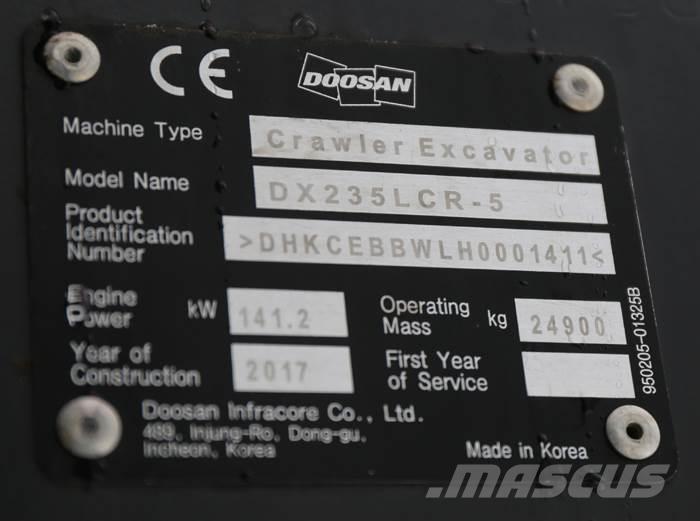 Doosan DX235LCR-5 Crawler excavators