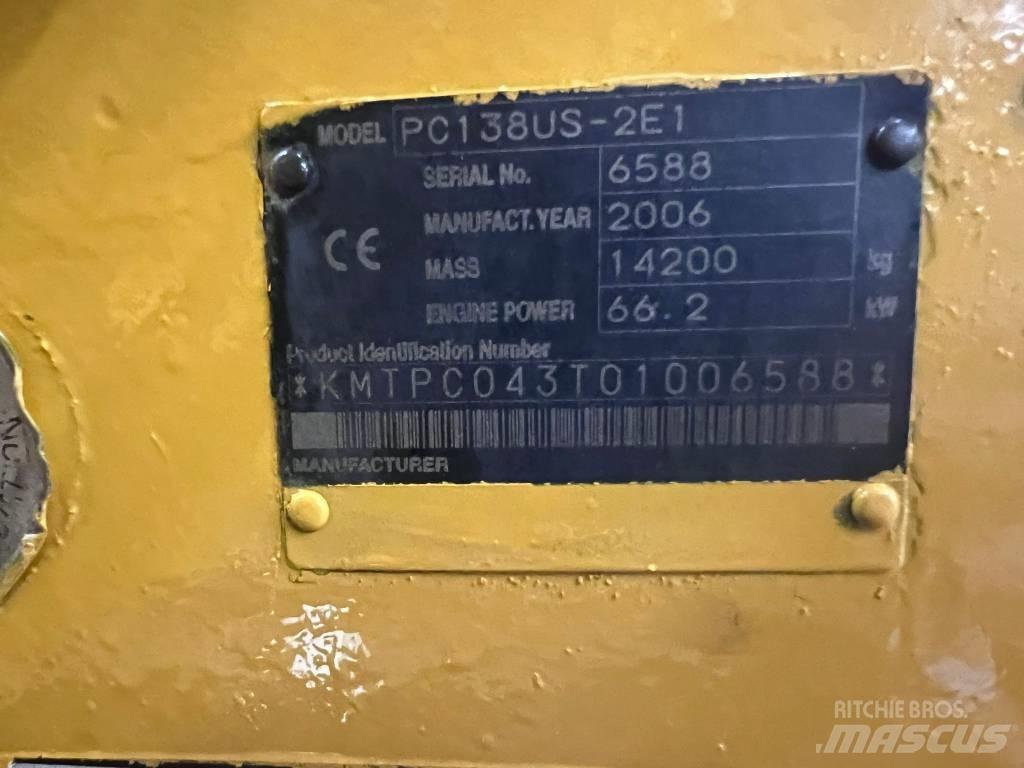 Komatsu PC 138 US Crawler excavators