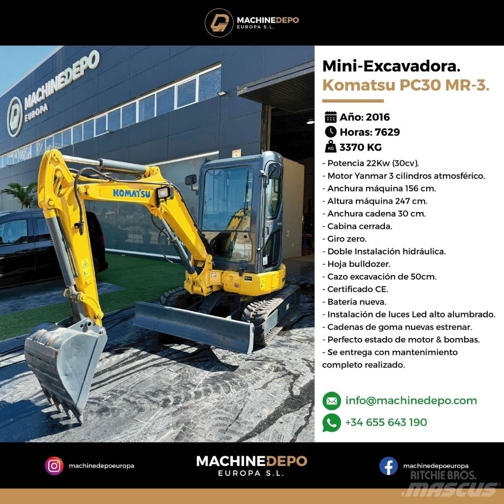 Komatsu PC 30 MR-3 Mini excavators < 7t (Mini diggers)