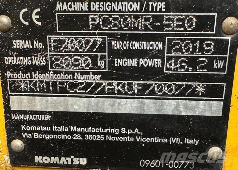 Komatsu PC 80 MR-5EO Mini excavators  7t - 12t