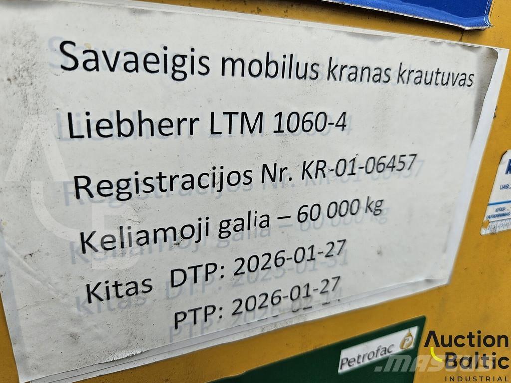 Liebherr LTM 1060 Truck mounted cranes