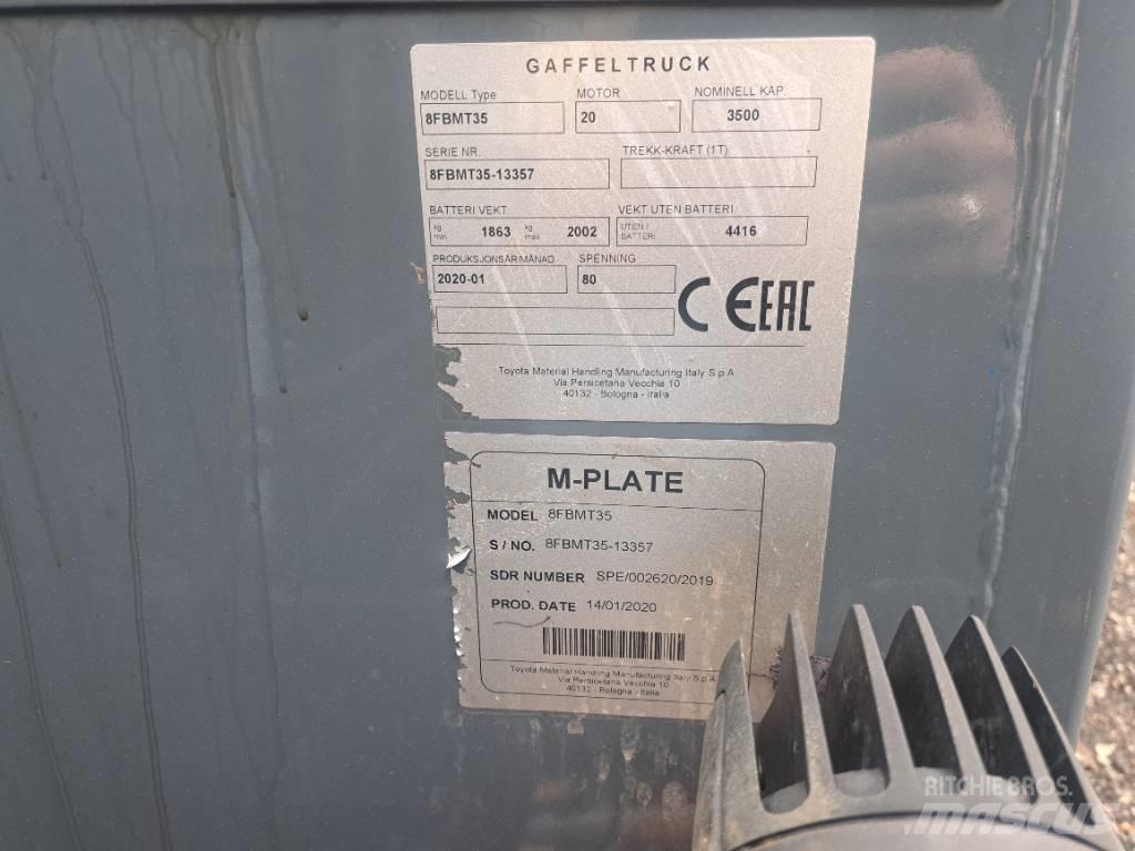Toyota 8fbmt35 Electric forklift trucks