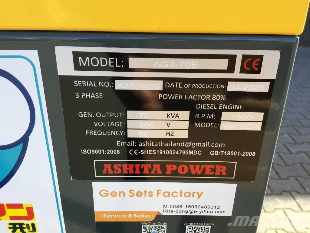 Ashita AG3-70E Diesel Generators