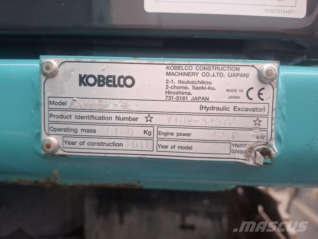 Kobelco SK 75 SR-3E Mini excavators  7t - 12t