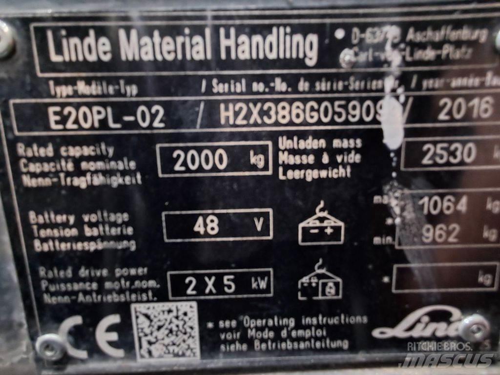 Linde E20PL-02 Electric forklift trucks
