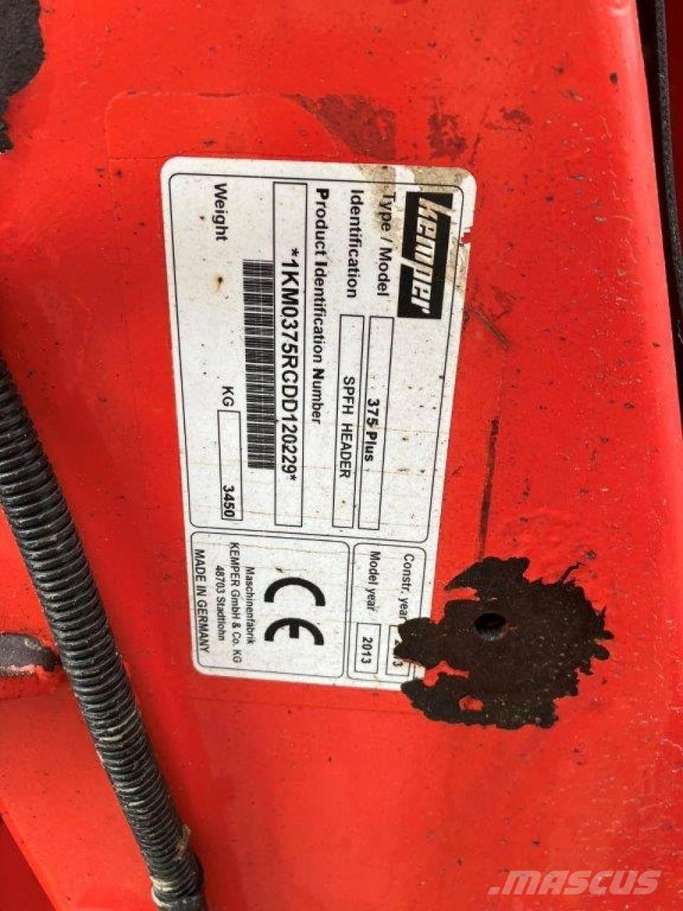 Kemper 375 Combine harvester accessories