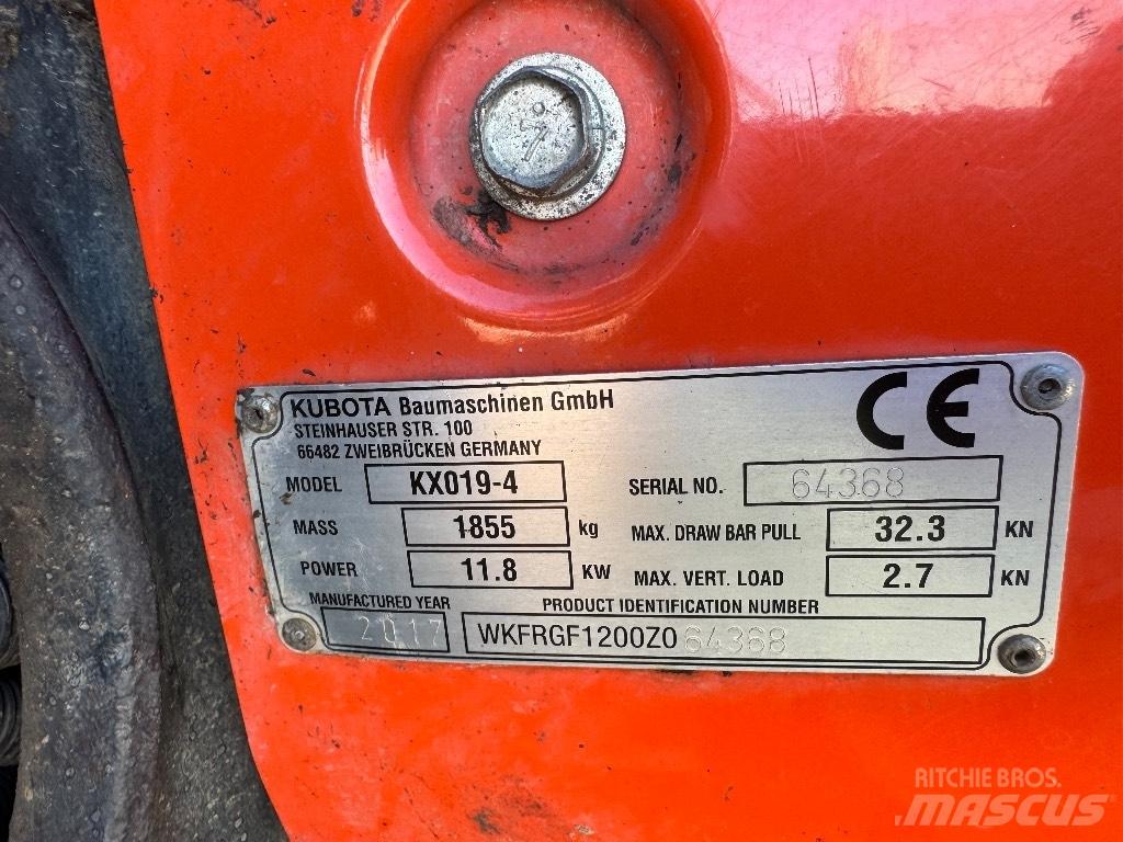 Kubota KX 019-4 Mini excavators < 7t (Mini diggers)