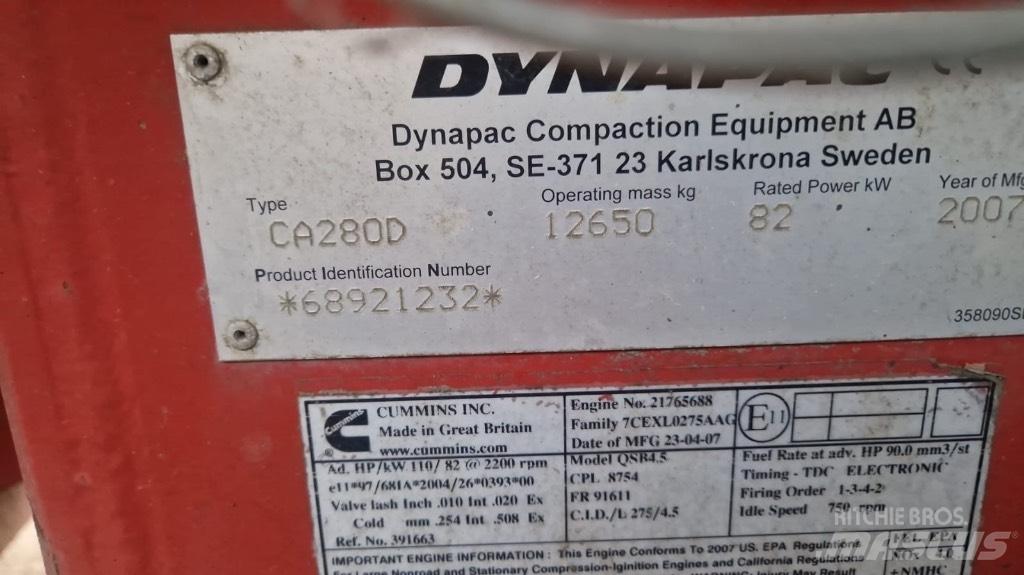 Dynapac Ca280d Twin drum rollers