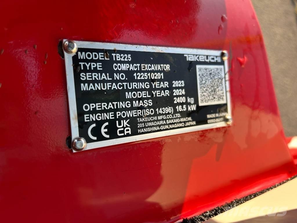 Takeuchi TB 225A V3 Mini excavators < 7t (Mini diggers)