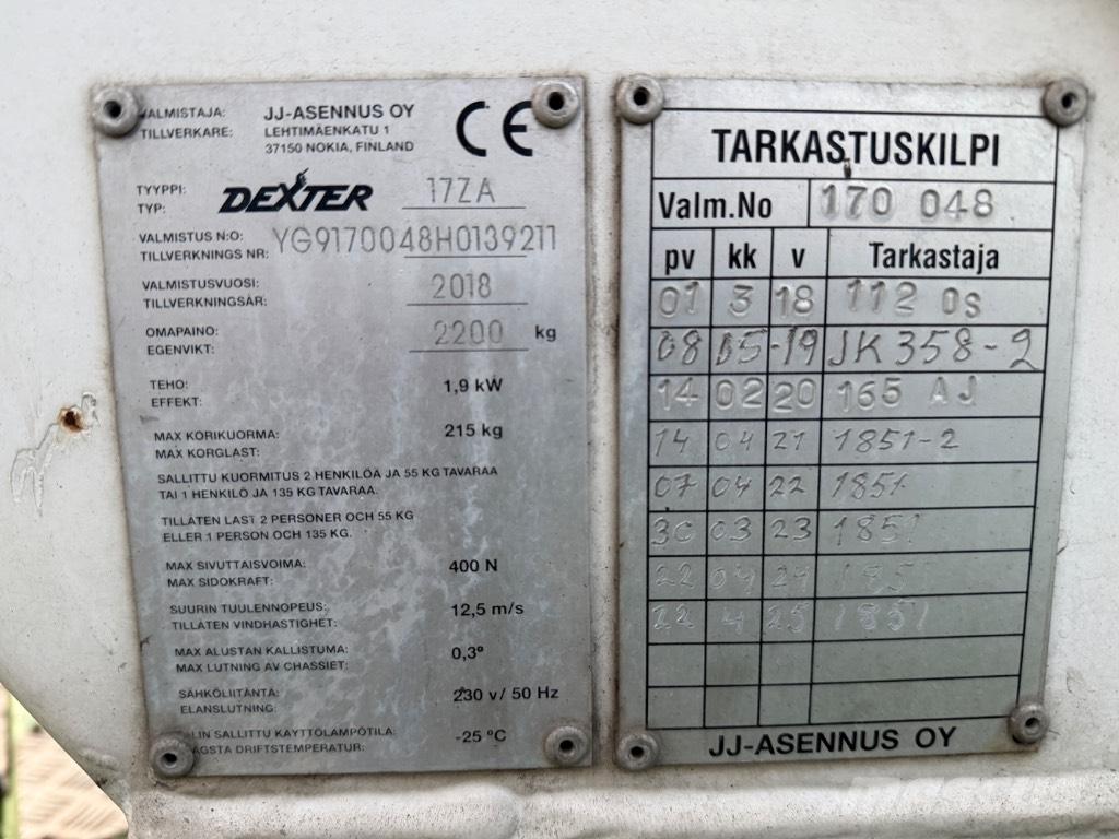 Dexter 17ZA Trailer mounted platforms