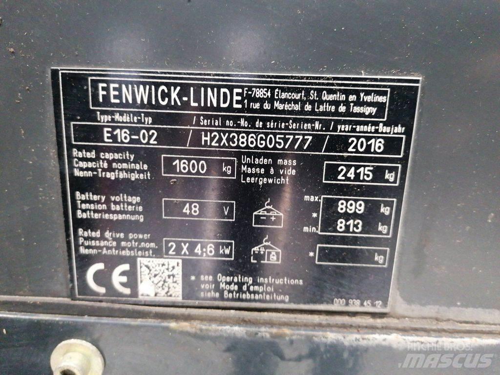 Linde E16-02 Electric forklift trucks