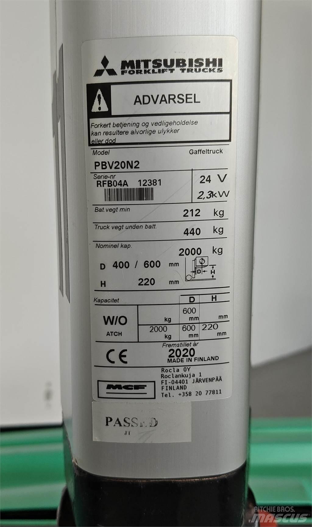 Mitsubishi PBV20N2 Other