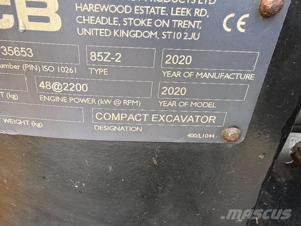 JCB 85 Z-2 Mini excavators  7t - 12t