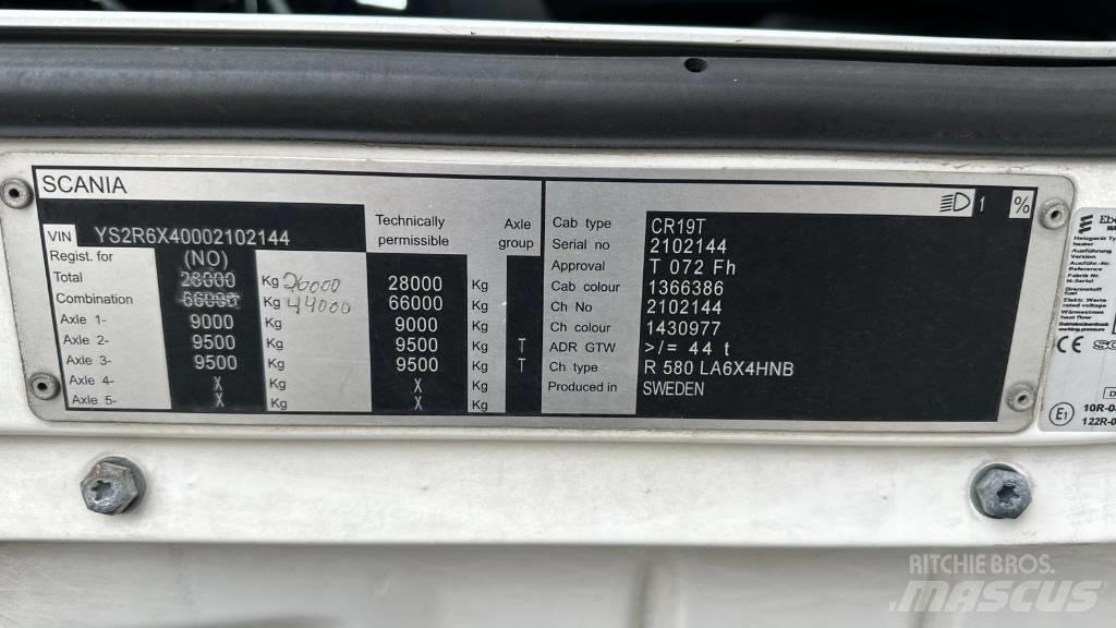 Scania R 580 Prime Movers