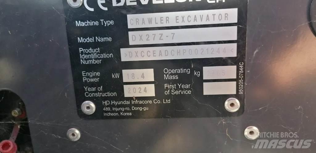 Doosan DX27Z-7 Mini excavators < 7t (Mini diggers)