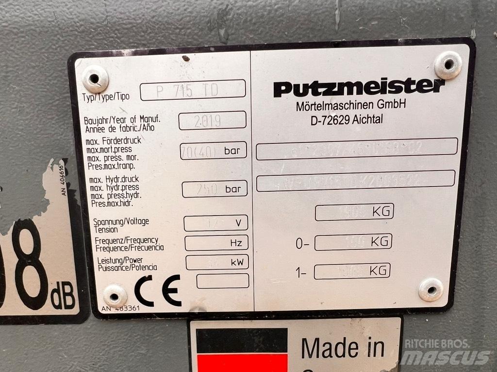 Putzmeister P 715 TD Concrete pumps