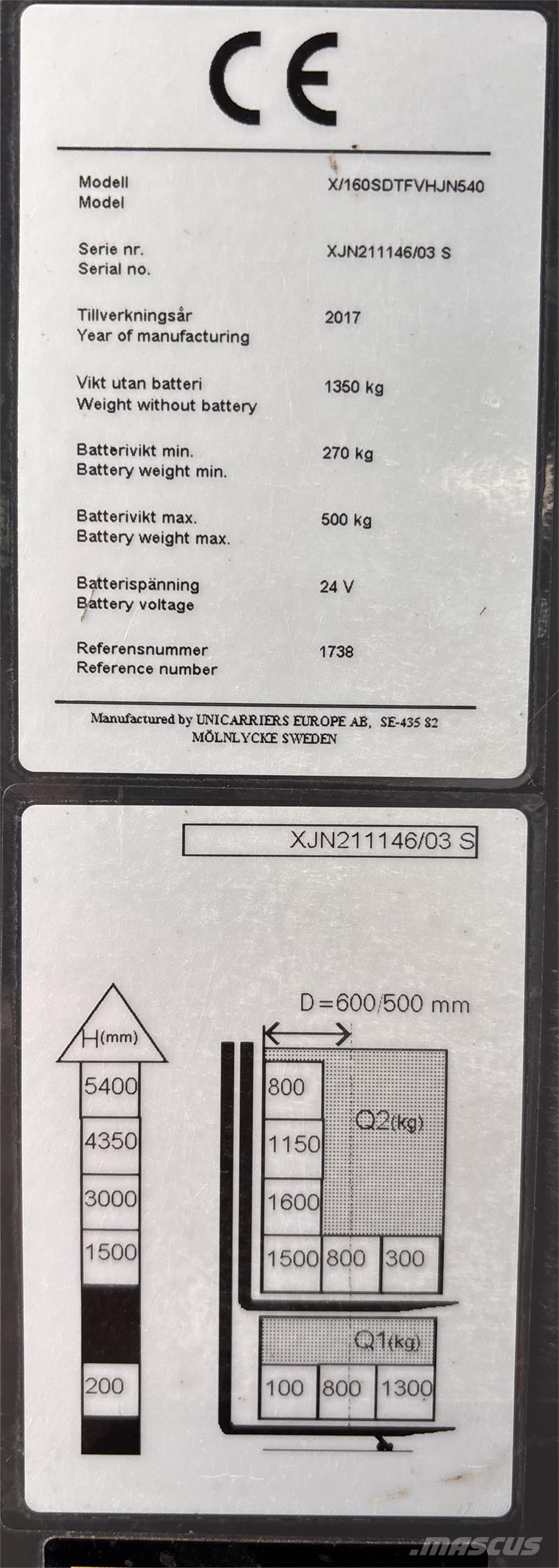 Atlet X160 Self propelled stackers