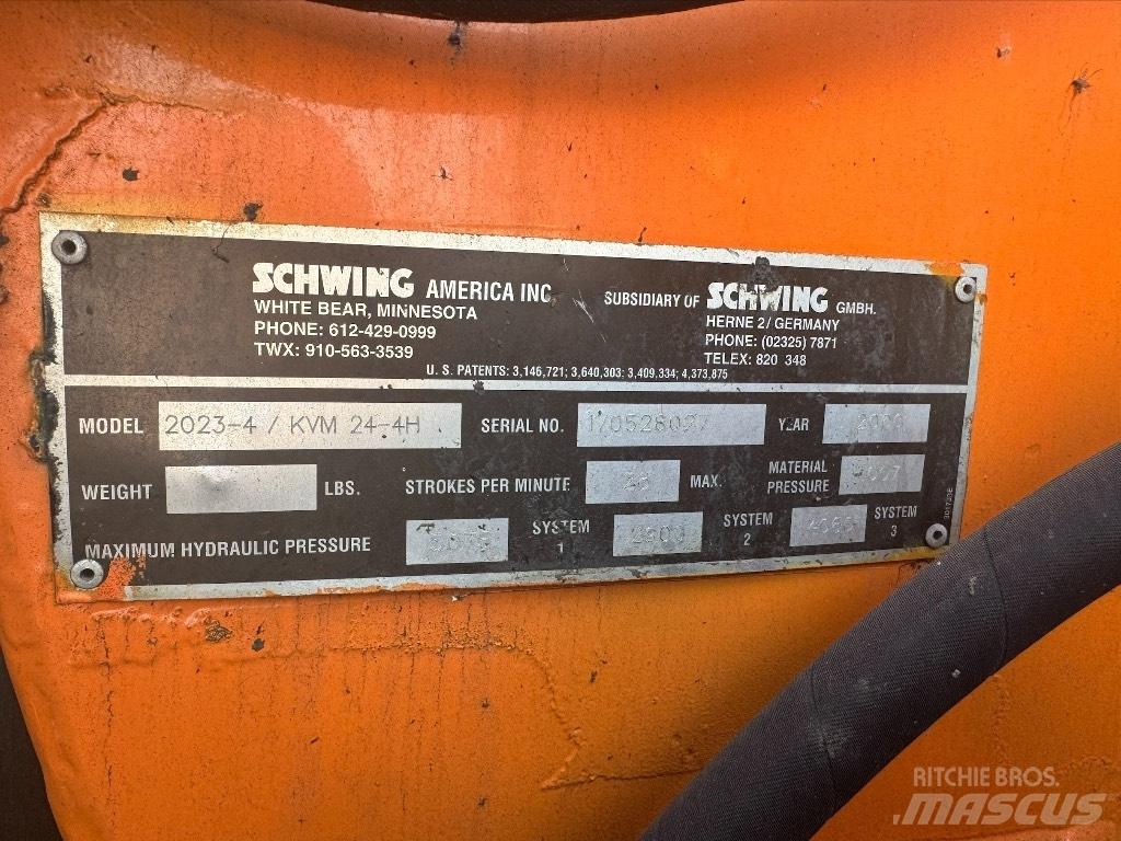Schwing KVM 24-4H Concrete pumps