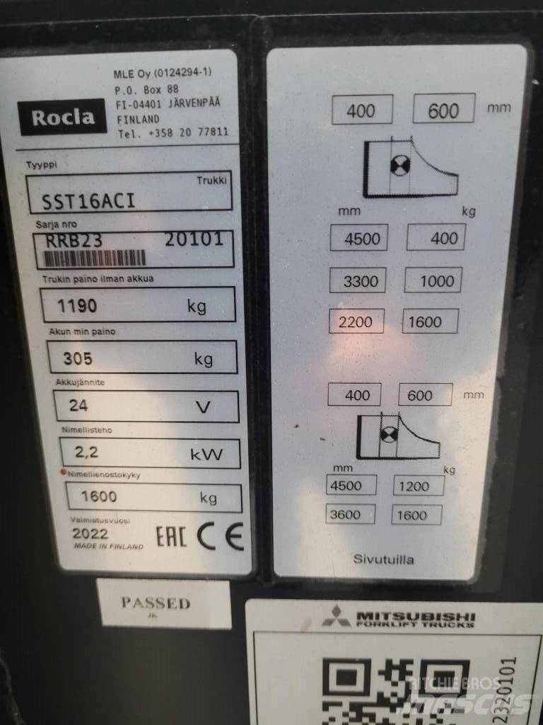 Rocla SST 16 ACI Self propelled stackers