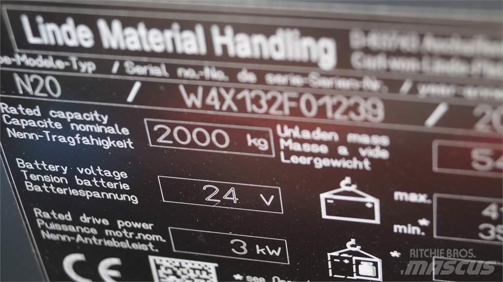 Linde N20 kurz Low lift order picker