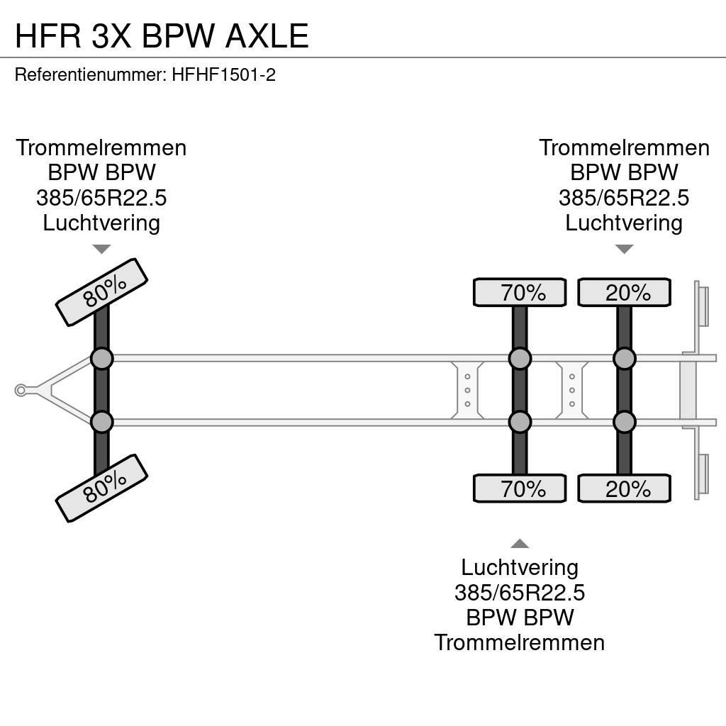 HFR 3X BPW AXLE Flatbed/Dropside trailers