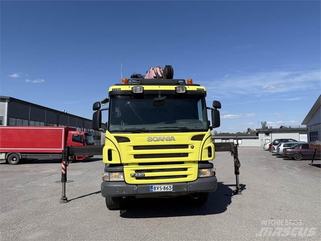 Scania P420 8X2 Truck mounted cranes