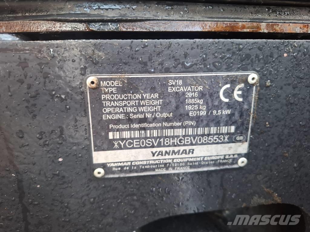 Yanmar SV 18 Mini excavators < 7t (Mini diggers)