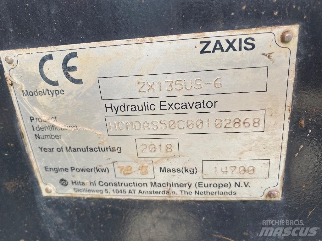 Hitachi ZX 135 US-6 Crawler excavators