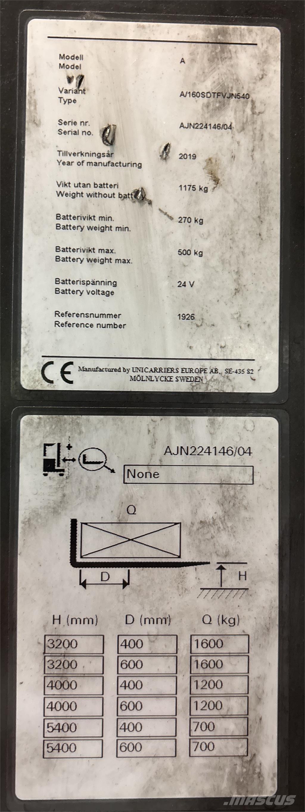 Atlet A160 Self propelled stackers