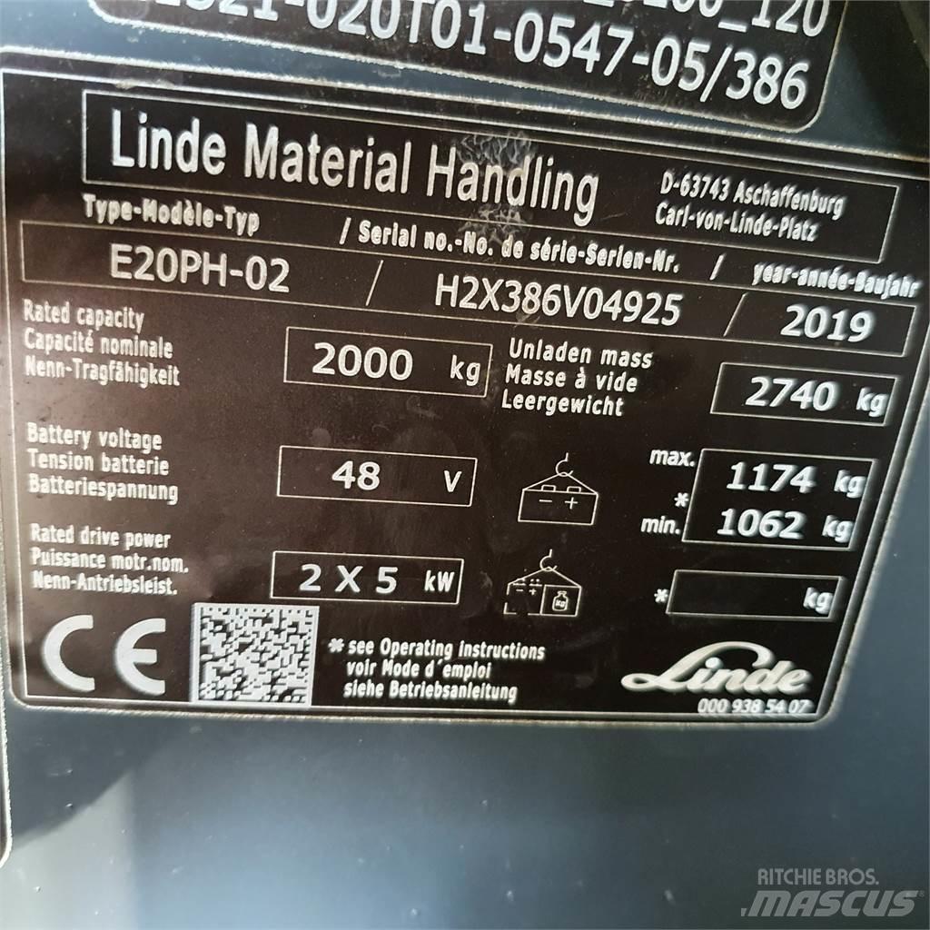 Linde E20PH Electric forklift trucks