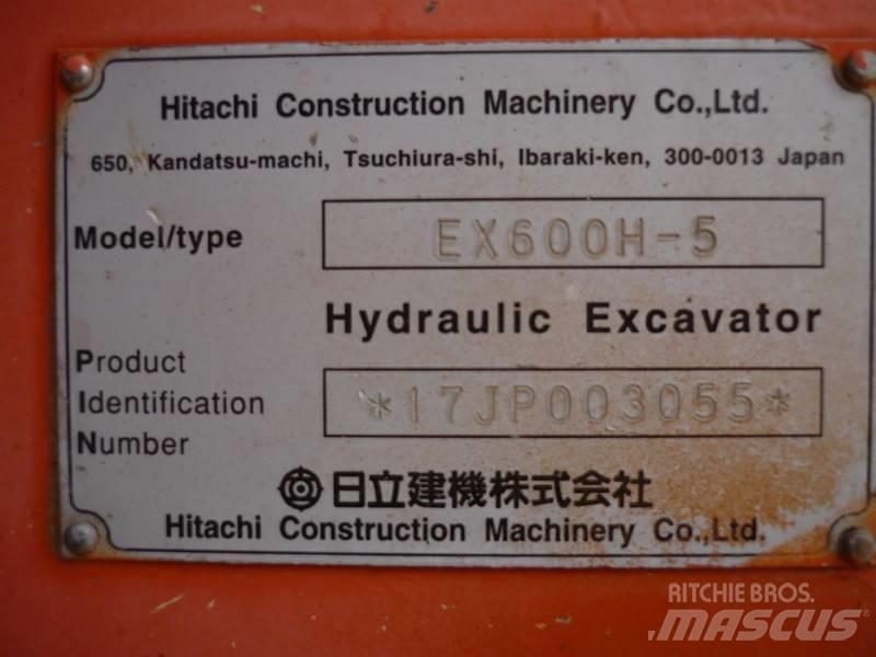 Hitachi EX 600 H-5 Crawler excavators