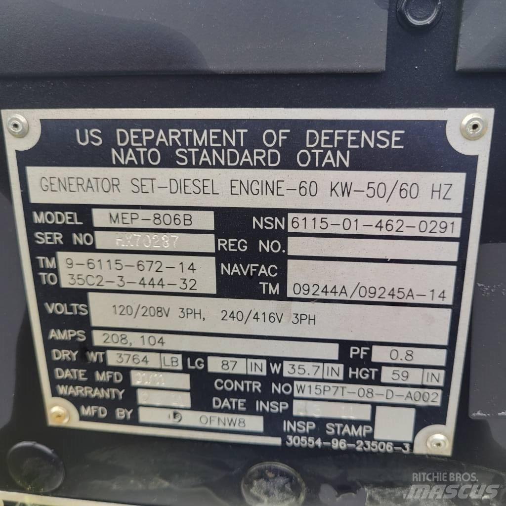 John Deere 60KW Diesel Generators