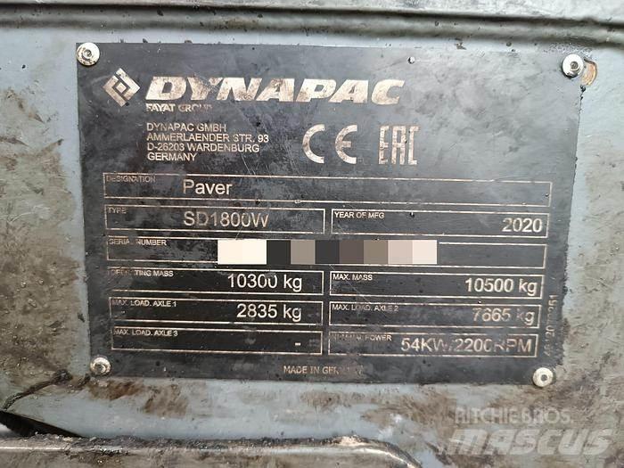 Dynapac SD1800W Asphalt pavers