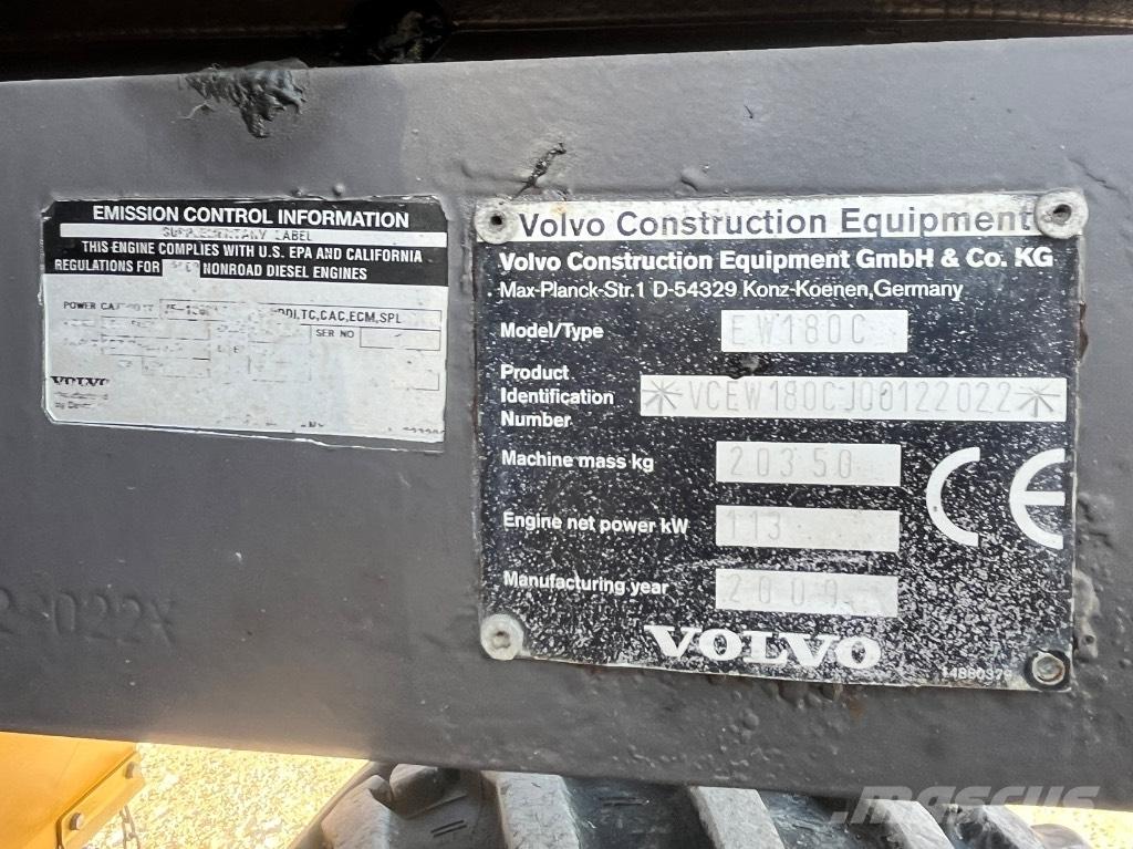 Volvo EW 180 C Wheeled excavators